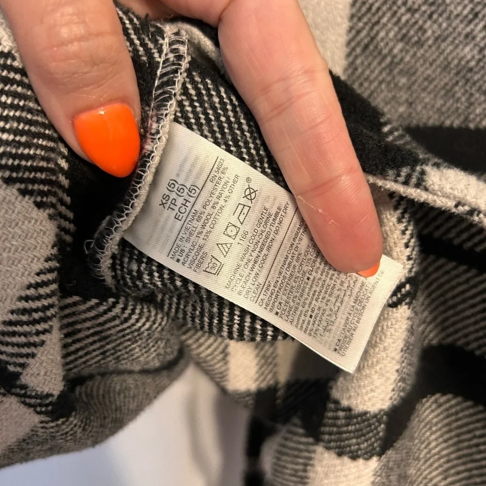 Old Navy Black and White Plaid Kids Shirt